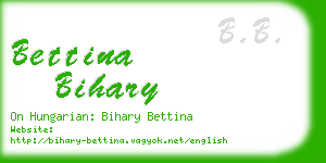 bettina bihary business card